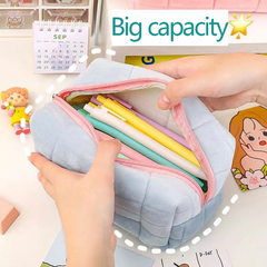 Kawaii Pillow Pencil Case Girls School Supplies Pouch Cute Korean Stationery Pen - loja online
