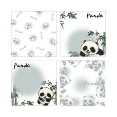 Imagem do Conjunto de 4 livros Panda Note Memo Hand Account Pequeno Bloco de Notas