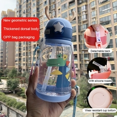 Kids Water Sippy Cup Antler Creative Cartoon Baby Feeding Cups with Straws Leakp - comprar online
