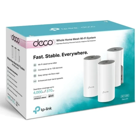 TP-Link Deco E4 Mesh Wi-Fi Doble Banda AC1200 (Pack de 3 Unidades) - comprar online