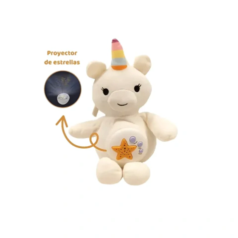 Peluche con proyector Unicornio 25cm