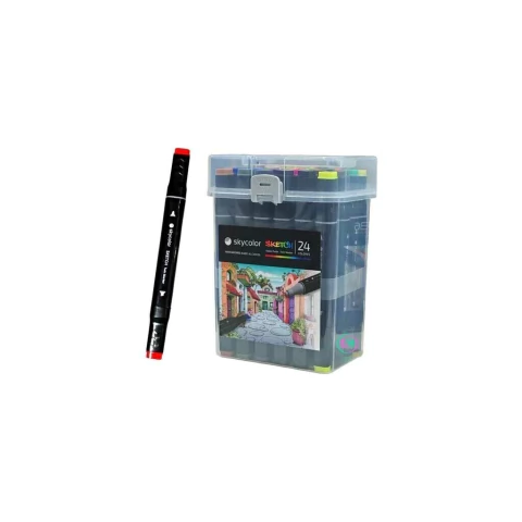 Marcadores doble punta x 24 - Sky color - comprar online