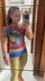 T-shirt Tule Estampada na internet