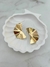 Brinco meia pizza dourado bijuteria