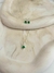 Conjunto quadrado zircônia verde