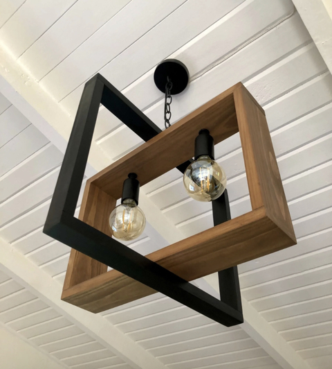 Luminaria Rustica em X estilo industrial