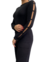 Blusa Detalhes Manga Elementar Preta - comprar online