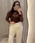 Blusa Tule Marrom