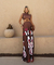 Vestido com estampa e fivela - comprar online