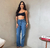 Calça jeans wide leg na internet