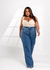 Calça jeans com aplicação de brilho plus
