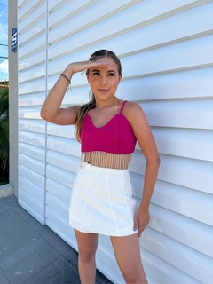 CROPPED C/ FIOS DE STRASS