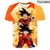 Dragon Ball Z figuras do anime Son Goku Super Saiyan 3D Print T Shirts Menino Cr - loja online