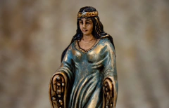 Miniatura Imagem Iemanjá Vestido Azul | Estátua de Umbanda 10 cm - comprar online