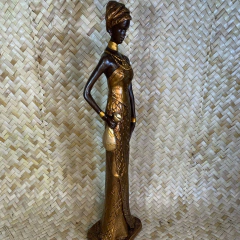 Imagem Africana Longelínea Dourada - O Santo Bateu