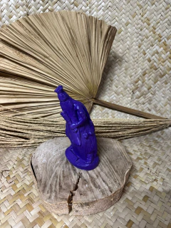 Imagem Estátua Orixá Obaluayê Colorido Roxo 20 cm - loja online