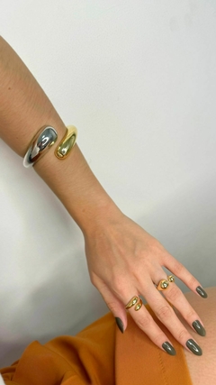 BRACELETE INSPIRAÇÃO DUO GOTAS GROSSO LISO HAILEY - comprar online