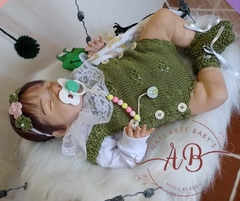BEBÊ REBORN APRIL MENINA Olhos Fechados - comprar online