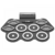 Bateria Eletrônica Dobrável 9 Pads Spring