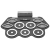 Bateria Eletrônica Dobrável 9 Pads Spring
