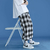 Imagem do Calça xadrez masculina Harajuku 2022 nova e confortável solta - Streetwear Joggers Coreano