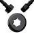 ENGATE FLEXIVEL PVC BLACK 1/2 1,20M - BLUKIT - loja online