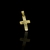 PINGENTE CRUZ LISA - BANHADA A OURO 18K