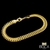 PULSEIRA GRUMET LATERAL DUPLA(6mm) - BANHADA A OURO 18K
