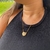 COLAR + PINGENTE CORAÇAO CRAVEJADO - BANHADA A OURO 18K - comprar online