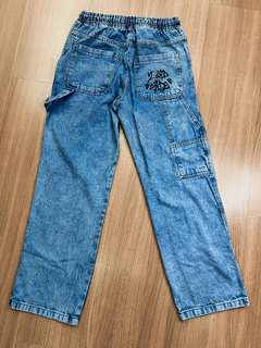 CALÇA BAGGY CARPINTEIRO JEANS ACID WASH TRIP SIDE - OÁSIS COMPANY