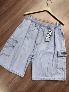 BERMUDA CARGO JEANS CLARO TRIP SIDE - comprar online