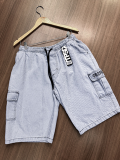BERMUDA CARGO JEANS CLARO TRIP SIDE - comprar online