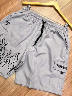 SHORTS CARGO RIP STOP FIRE CINZA TRIP SIDE - OÁSIS COMPANY