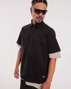 CAMISA OVERSIZED WORK SHIRT PRETA MONTE LESTE - comprar online