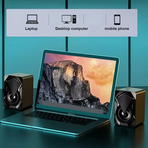 2 Caixa de Som Multimídia Digital Speaker USB Para computador Notebook 2.0 Alta