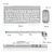 Kit Teclado + Mouse Sem Fio Slim Estilo Branco 2.4ghz - More style