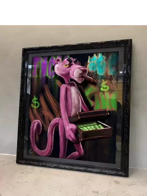 Pantera Cor de Rosa 60x40cm - comprar online