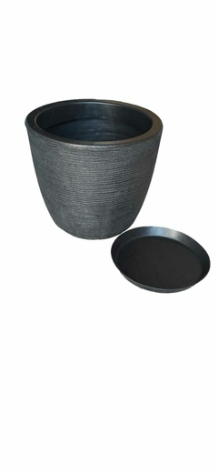 MACETA PARIS 30CM (TEXTURA RAYADA). Incluye plato. en internet