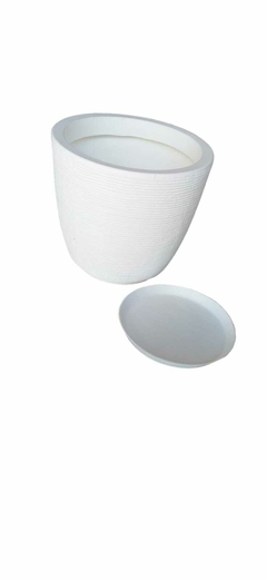 MACETA PARIS 30CM (TEXTURA RAYADA). Incluye plato. - comprar online