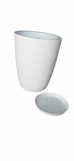 MACETA PARIS 44CM (TEXTURA RAYADA). Incluye plato. en internet