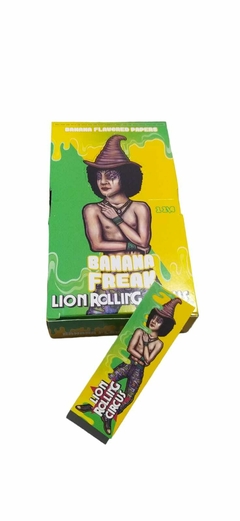 LION PAPEL SABORIZADOS BANANA 1 1/4 PACK 25U