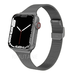 pulseira para apple watch pulseira 44mm 40mm 45mm 41mm 42mm 38mm pulseira de met - comprar online
