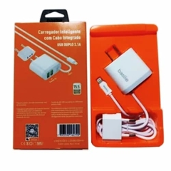 Carregador de parede Inteligente USB Duplo 3.1A V8 Basike BA-CAR0073-V8