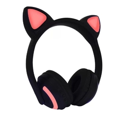 Fone de ouvido orelha de gato wireless bluetooth 7 cores led - Lehmox