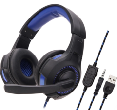 Soyto SY885MV Fones De Ouvido Para Jogos Com Microfone Auricular E Computador Com Fio Para PC / PS4