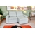 SOFA CONFORTLINE MONTREAL 2.20 Verde Tela Reclinable - D'Orazi