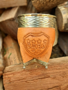 LIQUIDACION IMPERIAL CALABAZA CUERO REPUJADO CON BASE BOLITA EDICION BOCA - comprar online