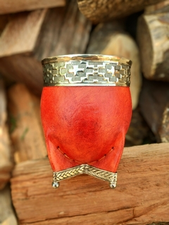 IMPERIAL CALABAZA LISO CON BASE DE ALPACA BOLITA