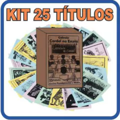 Kit livretos de cordel (ensino fundamental e médio) 25 títulos