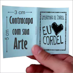 Mini Folhetos de Cordel com contracapa Personalizavel 100 Unidades